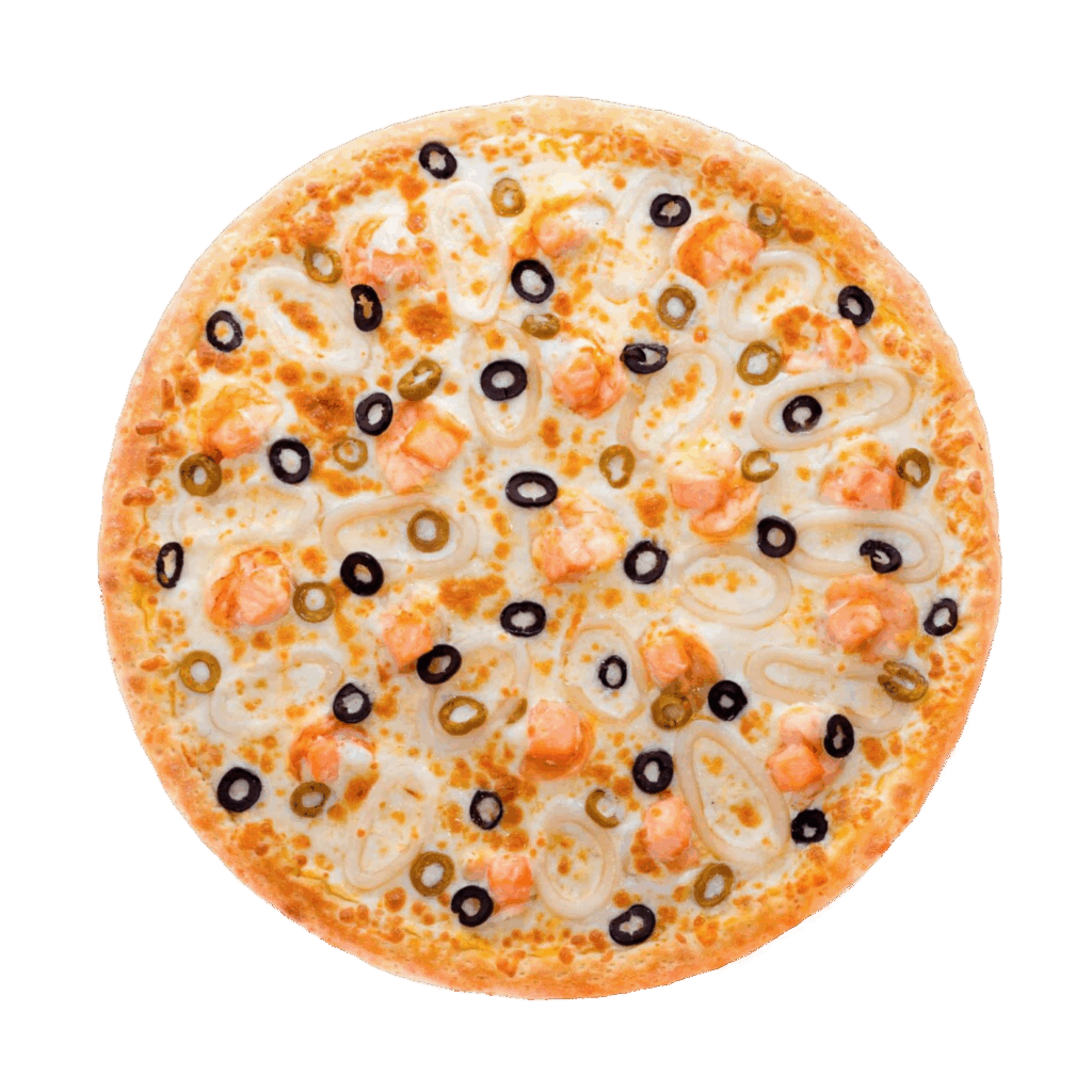 Доставка пиццы на дом — Заказать пиццу с креветками и кальмарами в Курганинске